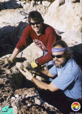 Rick Green and Tom Scott at Whites Pit collecting calcite.jpg