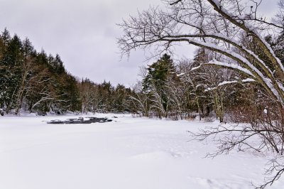 Flambeau River, WI under snow