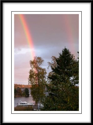 A view of this beautiful double rainbow from our balcony...