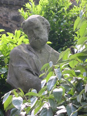 Statue in the gardens of Westminster Abbey, London