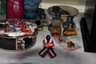 perfume and pins