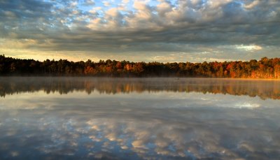 Carbuncle pond at sunrise.