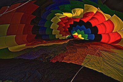 Hot air baloon festival at sunrise.