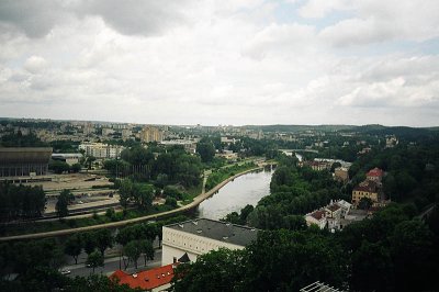 Vilnius panorama with view on Vilnia river