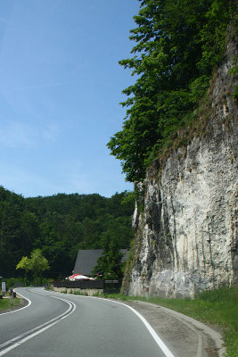 Rocks near the road