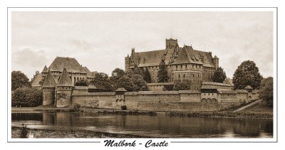 Malbork Castle - View on castle from across the River Nogat