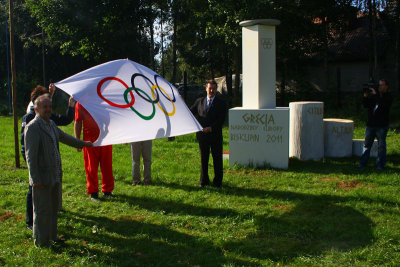 Ceremony of opening of Festival - Olympic flag