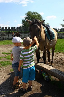 Children and horse