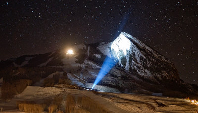 Mt. Crested Butte - Lit up for Christmas 2011