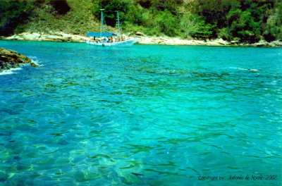 Île lointaine, turquoise  Antonio DE MORAIS  2002.jpg
