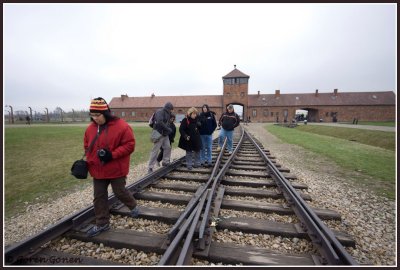 Railroad tracks on the way to Auschwitz 2- Birkenau