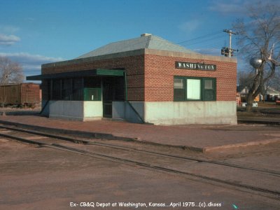 Ex- CB&Q depot of Washington KS 
