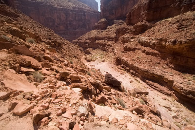 North Canyon Hiker (center of photo)