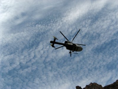 NPS chopper searches for missing hiker below Hermit Rapid