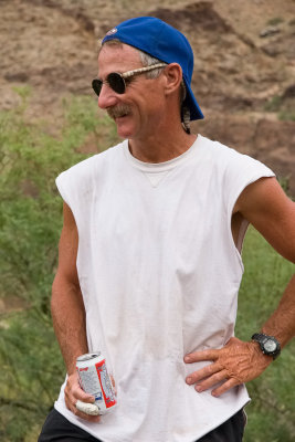 Lew at the 1983 high-water mark (92,000cfs), mile 220