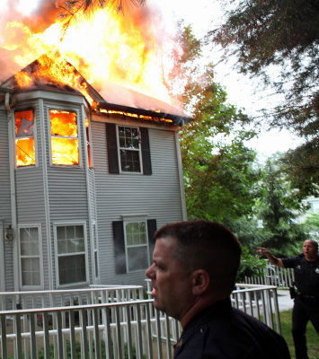 FIRE-- Townhouses destroyed on Cypress Ln, E. Brunswick