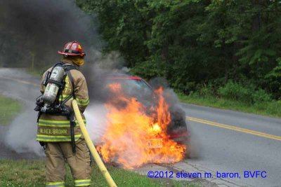 Working Car Fire on Dutch Road extinguished by Brookview Volunteer Fire Company