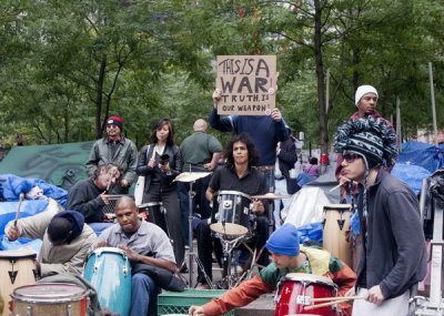 OCCUPY WALL STREET at  Zuccotti Park  in NYC