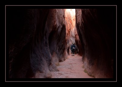 Working through the Narrows in Neon Canyon