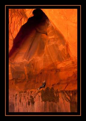 Rappelling the Golden Cathedral of Neon Canyon