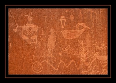 Petroglyphs Near Neon Canyon
