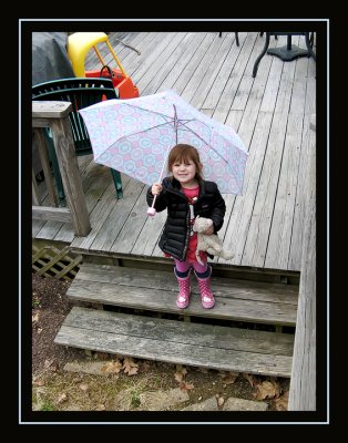 Hello Kitty umbrella and boots