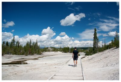 Steve heading to Back Basin