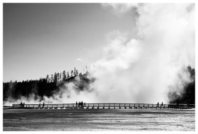 Visitors by Excelsior Geyser