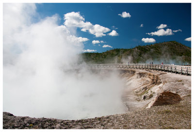 Huge crater of Excelsior Geyser