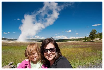 Norah, Kathy, and Old Faithful