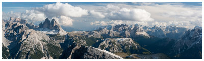 Tre Cime and the Sesto Dolomites from Picco di Vallandro