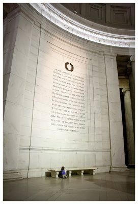 Norah at the Jefferson Memorial