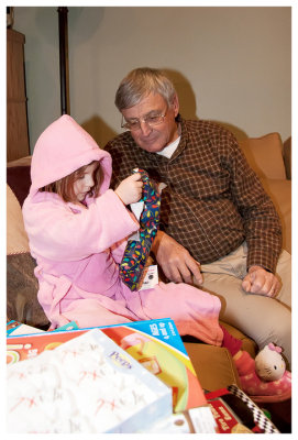 Norah liked her Hello Kitty bathrobe