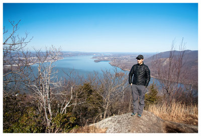 Steve at a viewpoint of the Hudson River