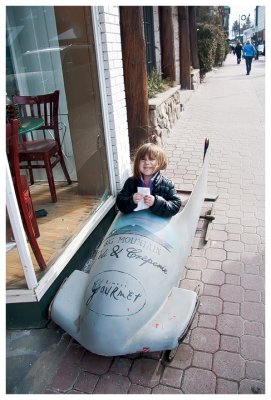 Norah finds an old bobsled