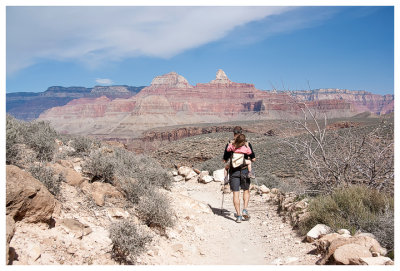 Steve and Norah heading to Plateau Point