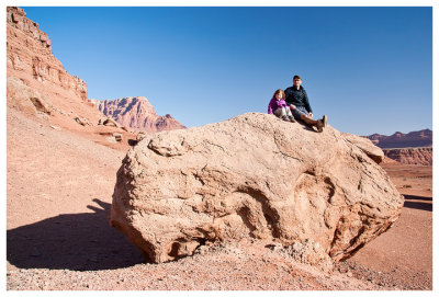 Steve and Norah bouldering