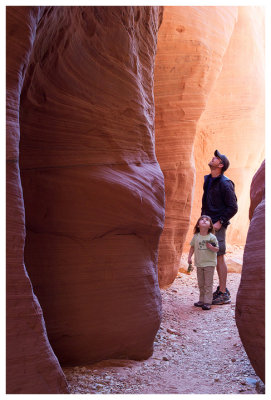 Steve and Norah admire the sandstone glow