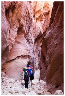 Backpackers in Buckskin Gulch