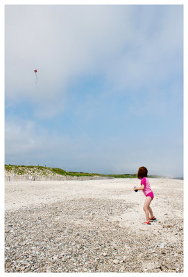 Kite flying at Sandy Neck Beach