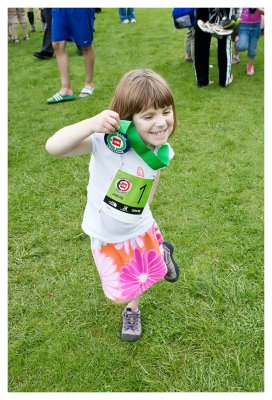 Norah was very proud of her medal