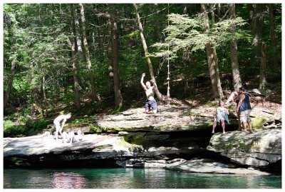 Steve taking the plunge