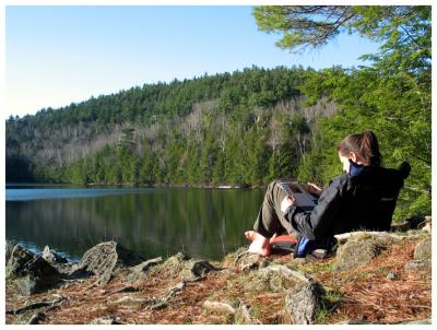 Relaxing at Clear Pond