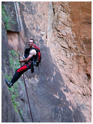 Steve on the 120 Foot Rappel