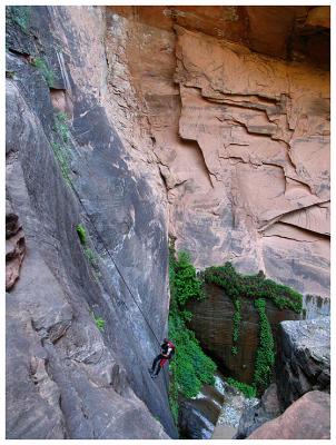 Steve on the 120 Foot Rappel