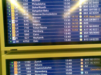 Frankfurt - 30 mins delay