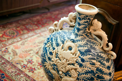 Dragons On Antique Vase