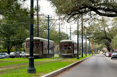 Streetcars On St. Charles Ave.