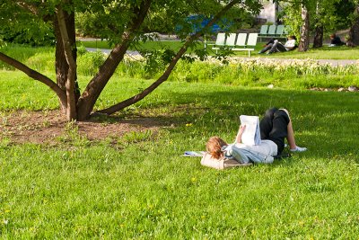 Caught Reading In The Park