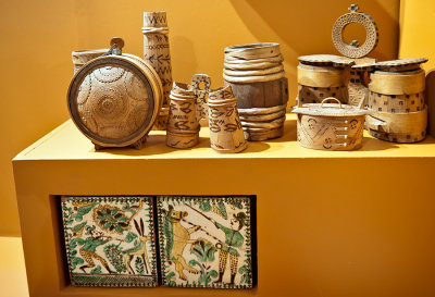 Wooden Vessels And  Ceramic Tiles
